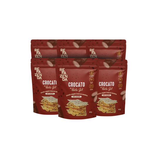Crocato Gergelim | Biscoito Salgado à base de Mandioca |  6 unidades