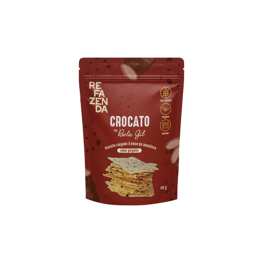 Crocato Gergelim | Biscoito Salgado à base de Mandioca | 50g