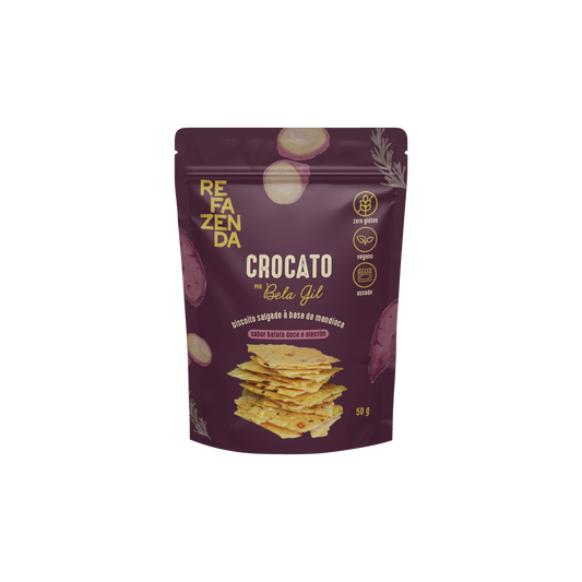 Crocato Batata Doce e Alecrim | Biscoito Salgado à base de Mandioca | 50g