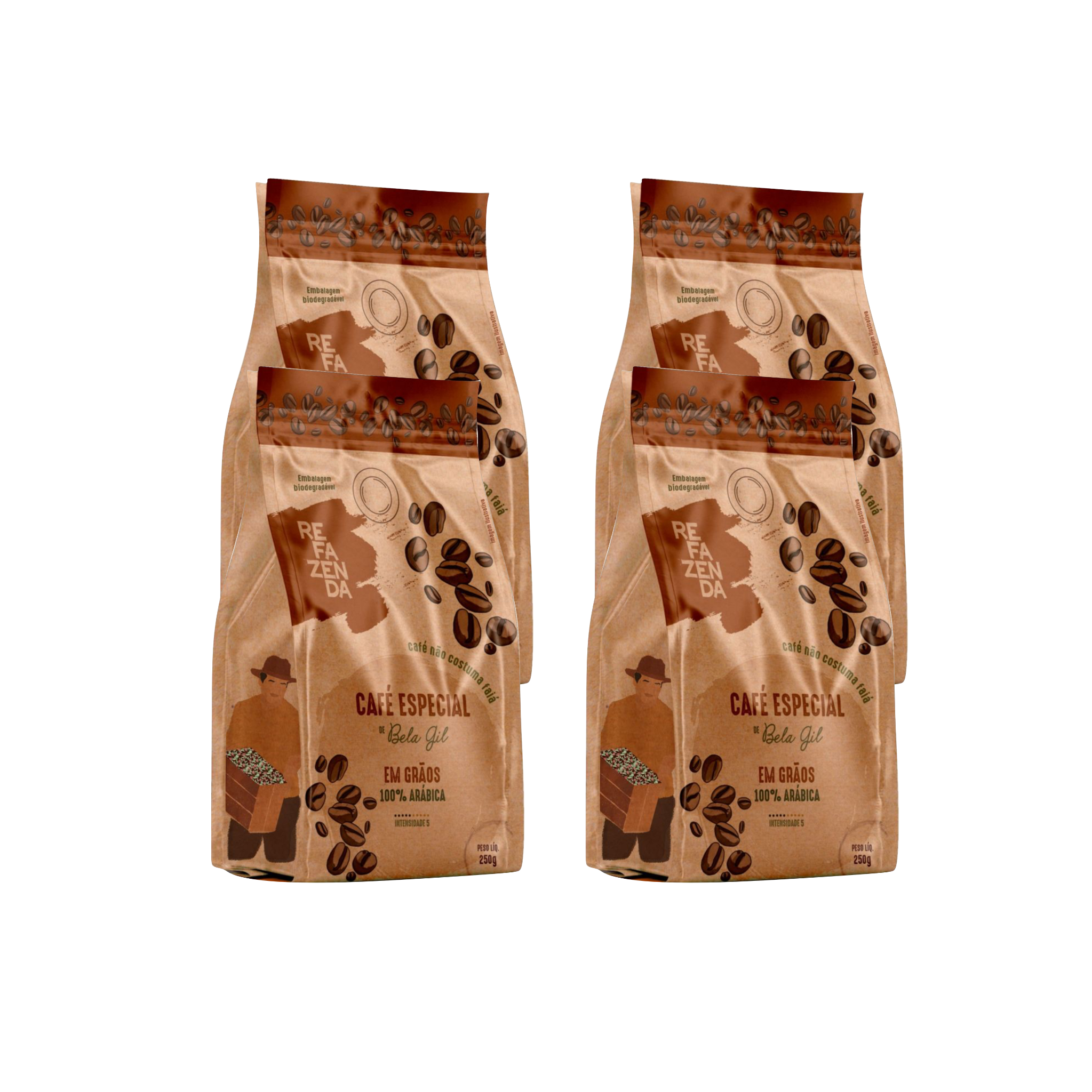 KIT CAFÉ EM GRÃOS - 4 UNIDADES