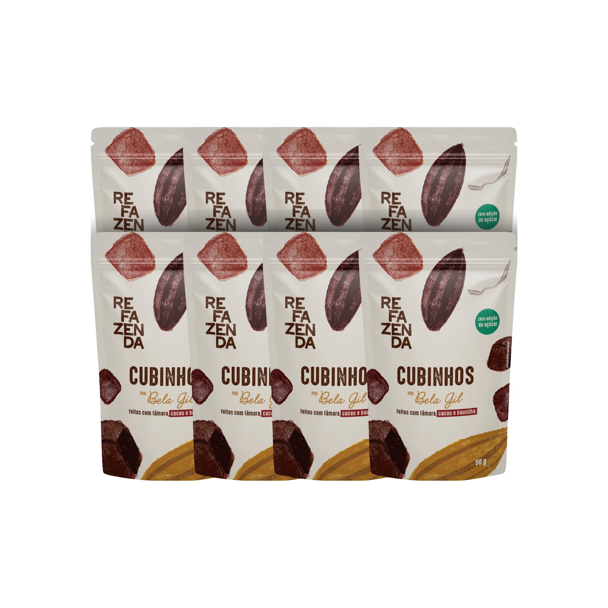 KIT CUBINHOS CACAU E BAUNILHA - 8 UNIDADES