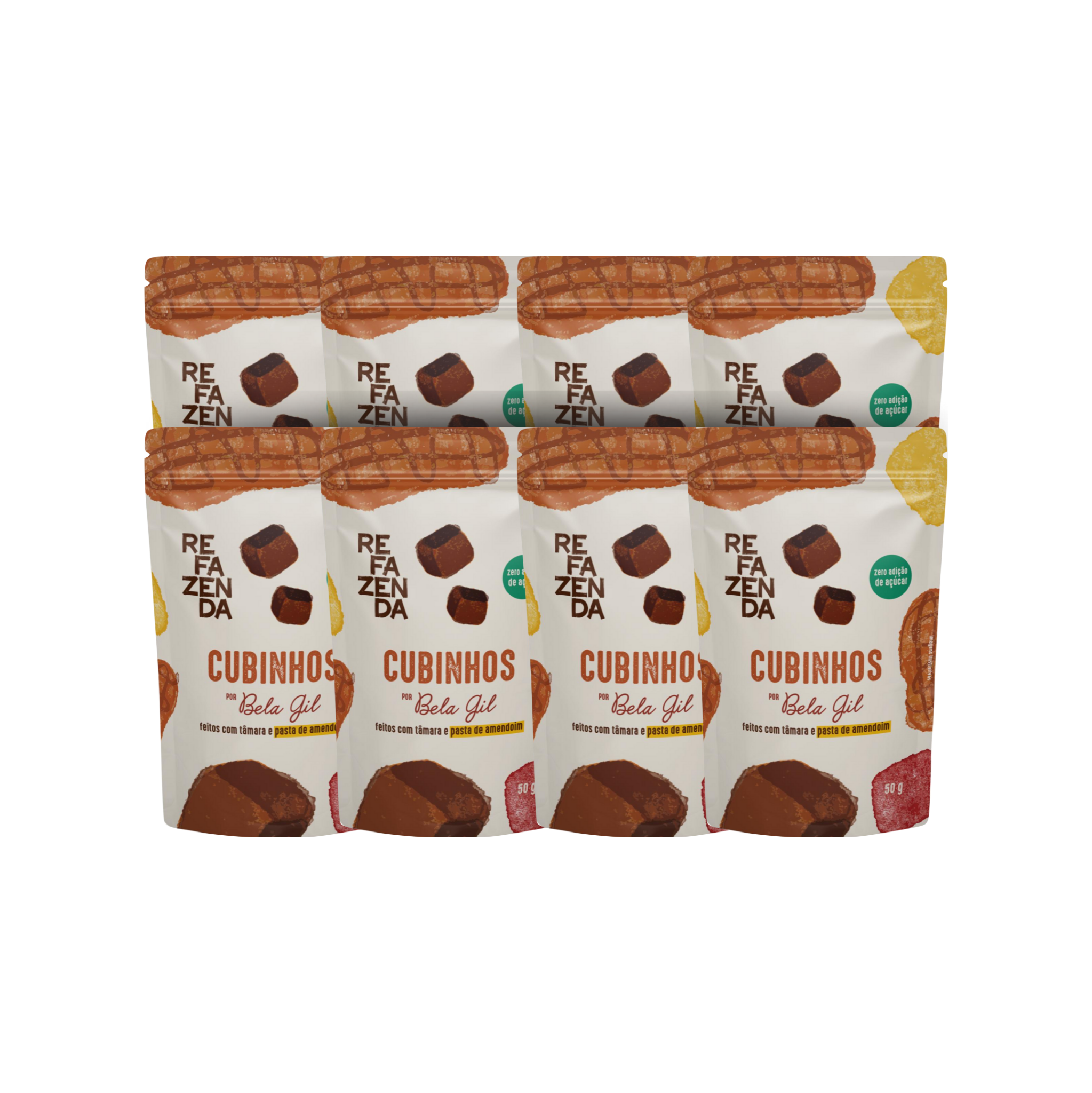 KIT CUBINHOS PASTAS DE AMENDOIM - 8 UNIDADES