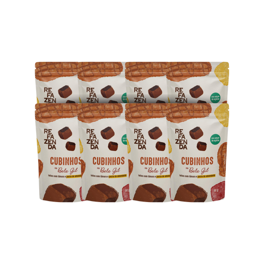 KIT CUBINHOS PASTAS DE AMENDOIM - 8 UNIDADES