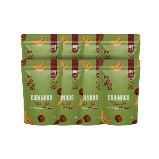 KIT CUBINHOS PROTEICO DE CAJU - 8 UNIDADES