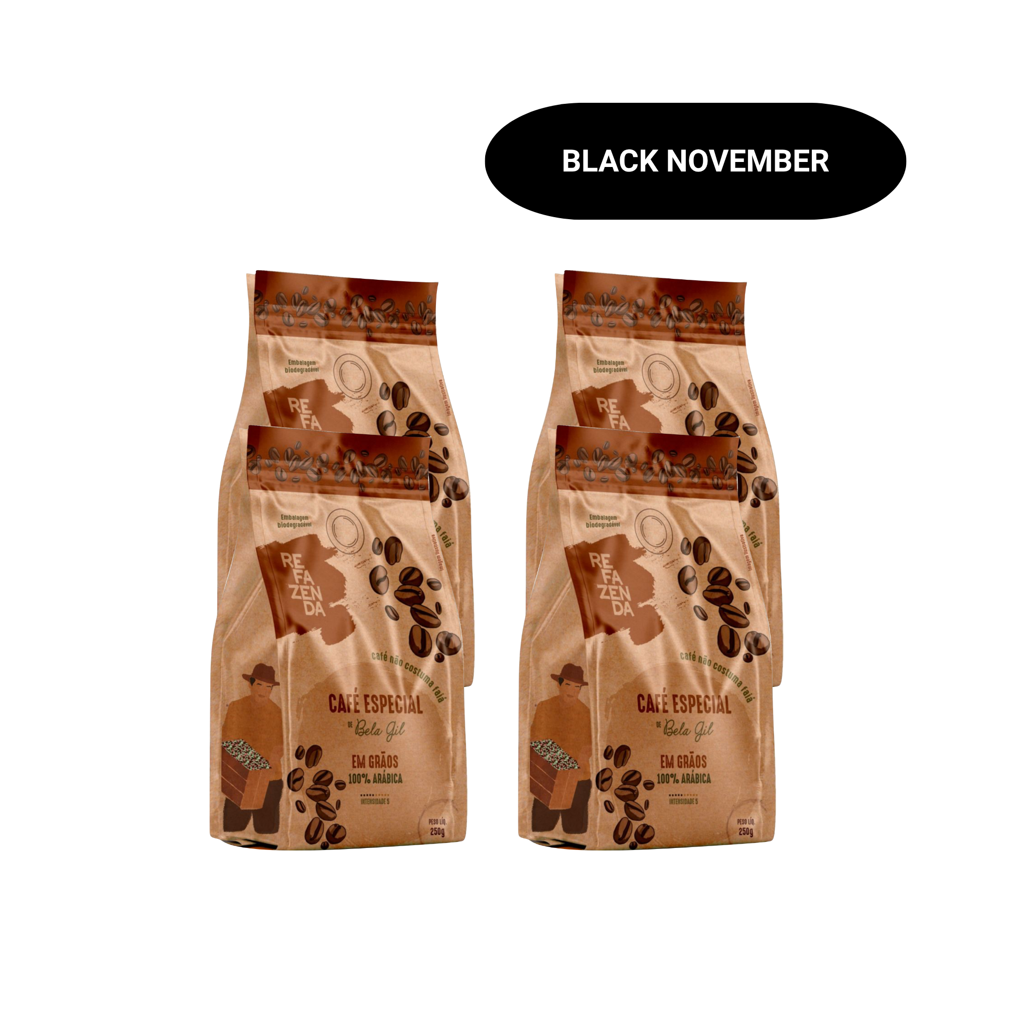 KIT CAFÉ EM GRÃOS - 4 UNIDADES