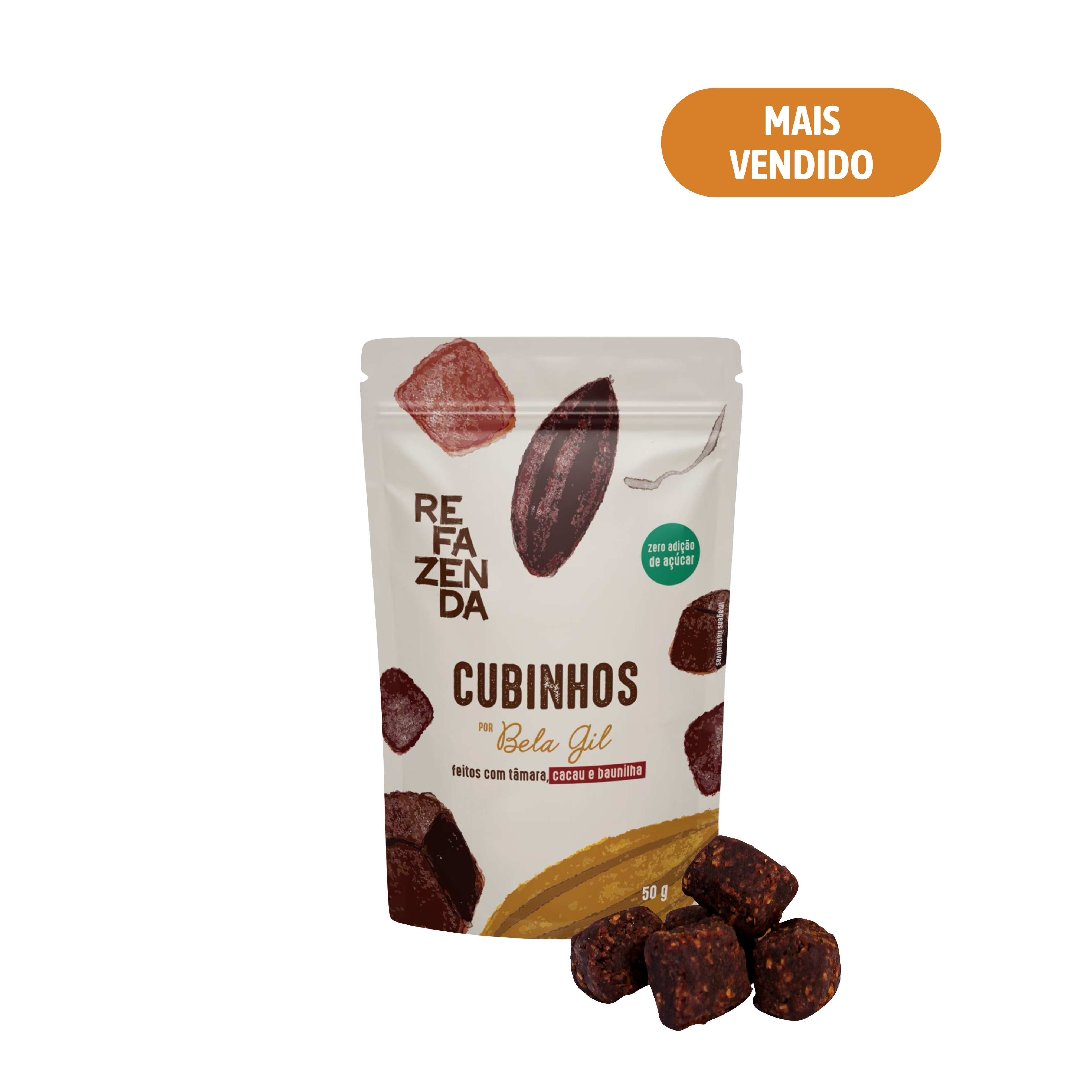 CUBINHOS CACAU E BAUNILHA