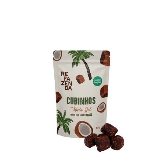 Cubinhos Refazenda Coco, Base Pasta de Tâmara 50g